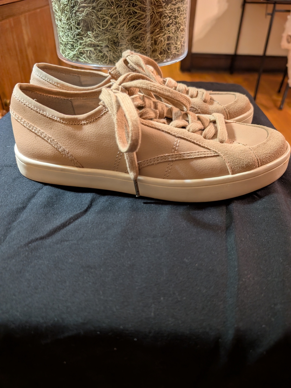Splendid Beige Lace-Up Sneakers